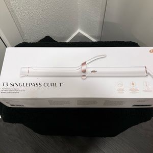 T3, professional rose, gold, and white, 1 inch curling iron ceramic